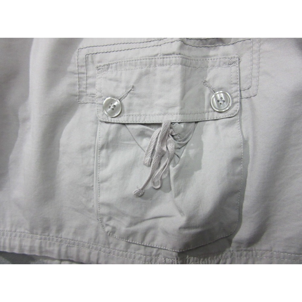 PrAna Skirt Women 8 Gray Mini Breathe Utility Cargo Pockets Outdoor Cinched Hem - Picture 7 of 16